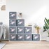 Cajas almacenaje plegables 10 uds no tejida gris 32x32x32