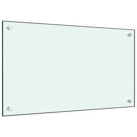 Protección salpicaduras cocina vidrio templado blanco 70x40