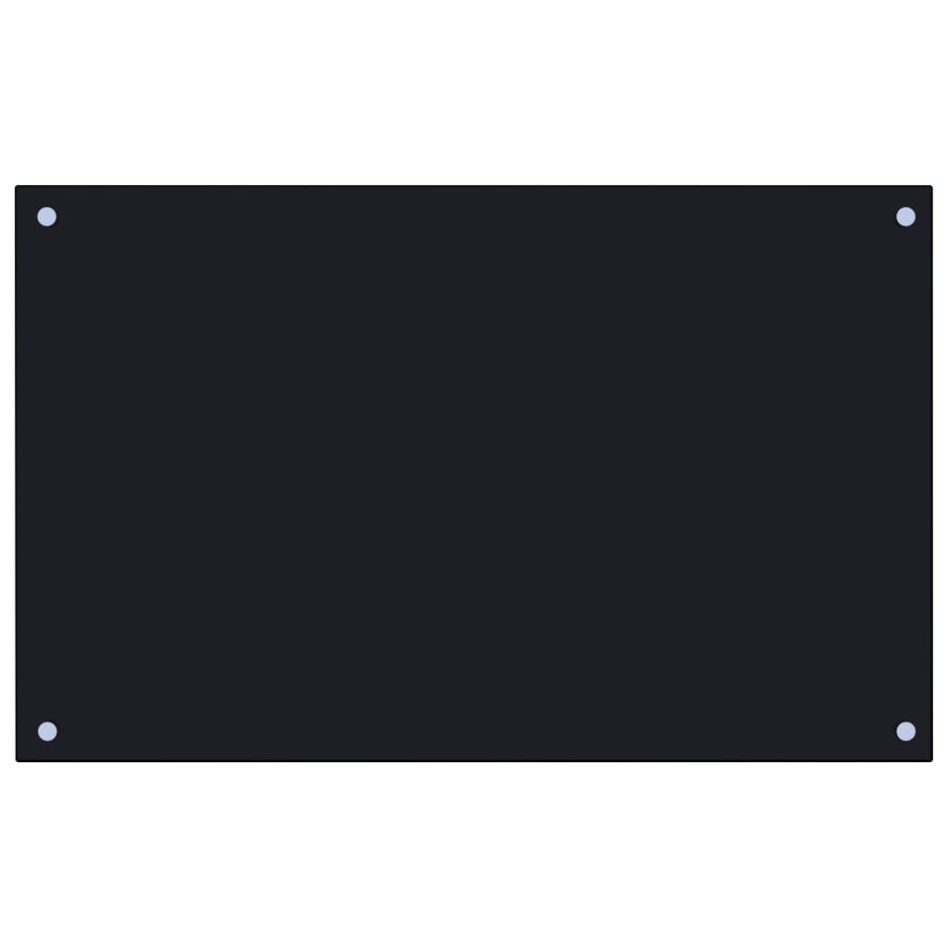 Protección salpicaduras cocina vidrio templado negro 80x50