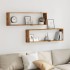 Estantes cubo de pared 2 uds madera envejecida 100x15x30