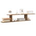 Estante de pared de TV madera roble artesanal 125x18x23