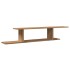 Estante de pared de TV madera roble artesanal 125x18x23