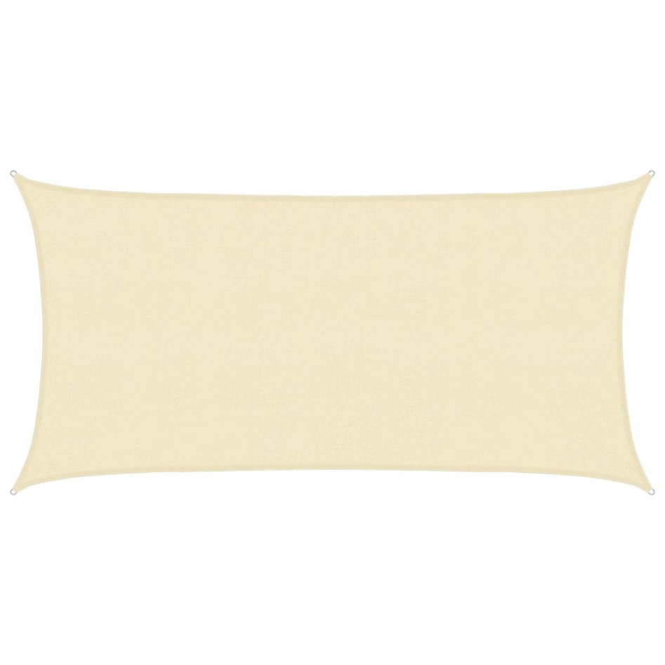 Toldo de vela crema HDPE 160 g/m² 2,5x5