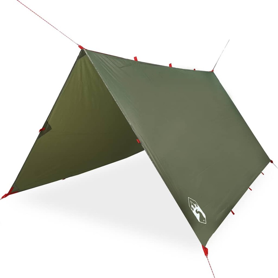 Lona de camping impermeable verde oliva 306x306