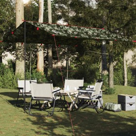 Lona de camping impermeable camuflaje 306x306