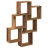 Estante cubo de pared madera ingeniería envejecida 78x15x93