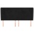Cabecero con orejas de terciopelo negro 203x23x118/128