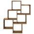 Estante cubo de pared madera ingeniería envejecida 78x15x93