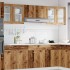 Armario vitrina colgante madera envejecida 40x31x60