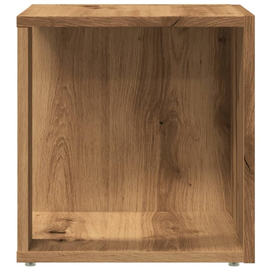 Mesa auxiliar de madera de ingeniería roble artisan 33x33x34