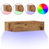 Mueble de TV con luces LED envejecida 60x35x15,5