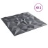 Paneles de pared 12 uds XPS amatista gris 50x50 cm 3