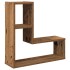 Estantes cubo de pared 2 uds madera envejecida 50x15x50