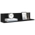 Estantes de pared 2 uds madera ingeniería negro 75x16,5x16,5