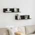 Estantes de pared 2 uds madera ingeniería negro 75x16,5x16,5