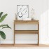 Mesa consola madera de ingeniería roble artesanal 80x30x80