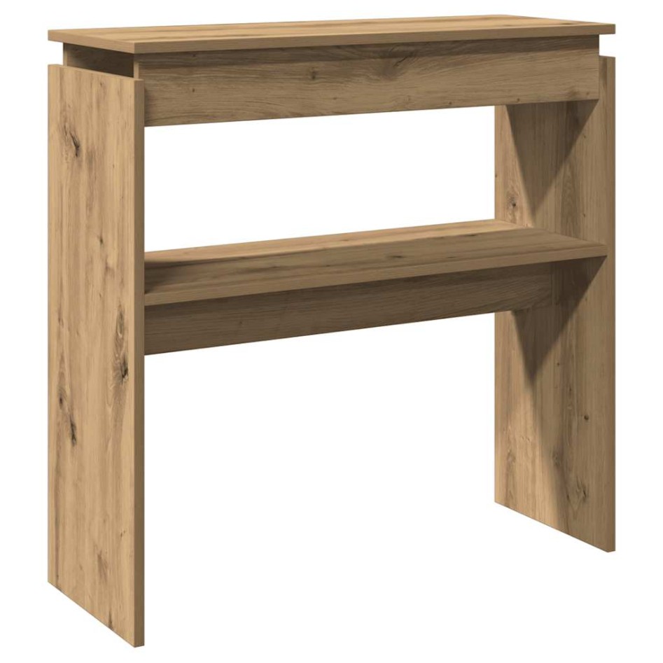 Mesa consola madera de ingeniería roble artesanal 80x30x80
