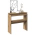 Mesa consola madera de ingeniería roble artesanal 80x30x80