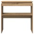 Mesa consola madera de ingeniería roble artesanal 80x30x80