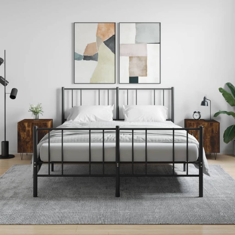 Mesitas noche 2 uds madera ingeniería roble ahumado 40x40x50