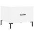 Mesa de centro madera de ingeniería blanca 50x50x40