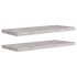 Estante flotante pared 2 uds MDF gris hormigón 80x23,5x3,8