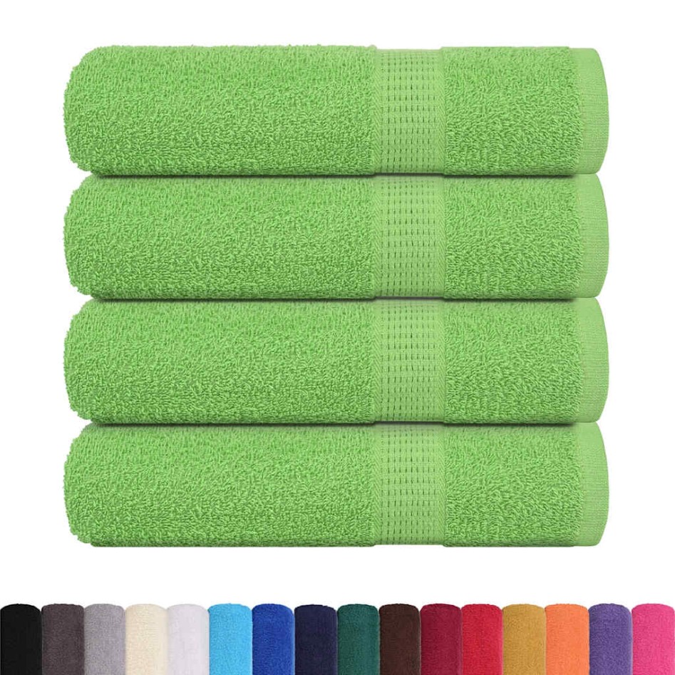 Toallas de Baño 4 uds Verde Manzana 100x150 cm 360