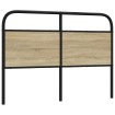 Cabecero de acero y madera de ingeniería roble Sonoma 135 cm