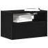Mesita de noche de pared negra 45x26x28,5