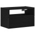 Mesita de noche de pared negra 45x26x28,5
