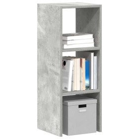 Librería apilable madera contrachapada gris cemento 30x30x80