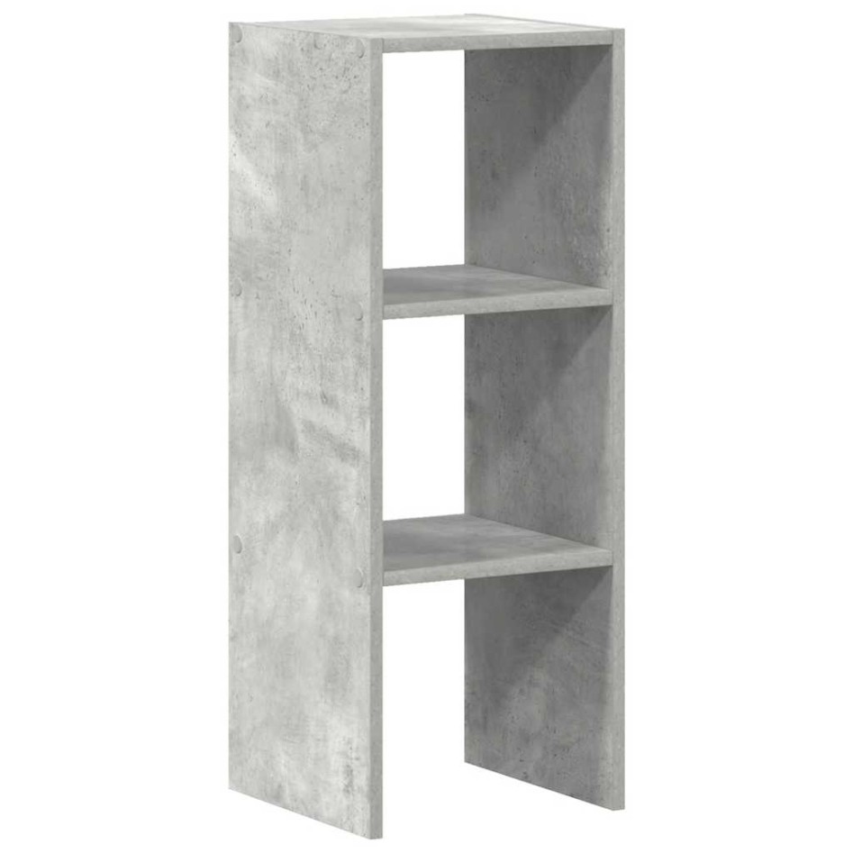 Librería apilable madera contrachapada gris cemento 30x30x80