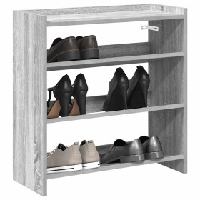 Mueble zapatero madera contrachapada gris sonoma 60x25x62