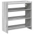 Mueble zapatero madera contrachapada gris sonoma 60x25x62