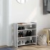 Mueble zapatero madera contrachapada gris sonoma 60x25x62
