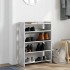 Mueble zapatero madera contrachapada gris hormigón 60x25x62