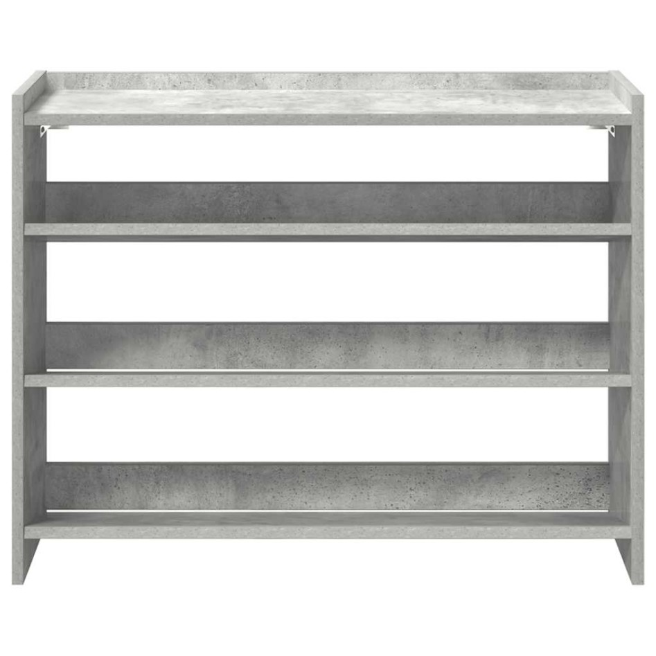Mueble zapatero madera contrachapada gris hormigón 80x25x62