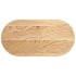 Tablero de mesa ovalado madera maciza de roble 80x40x2