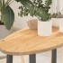 Tablero de mesa ovalado madera maciza de roble 80x40x2