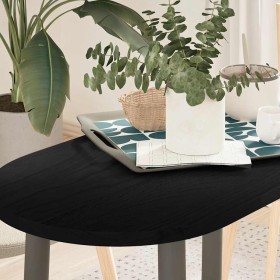 Tablero de mesa ovalado madera maciza de roble 80x40x2