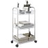 Carro de almacenamiento 3 niveles transparente 37x28x68
