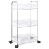 Carro de almacenamiento 3 niveles transparente 37x28x68