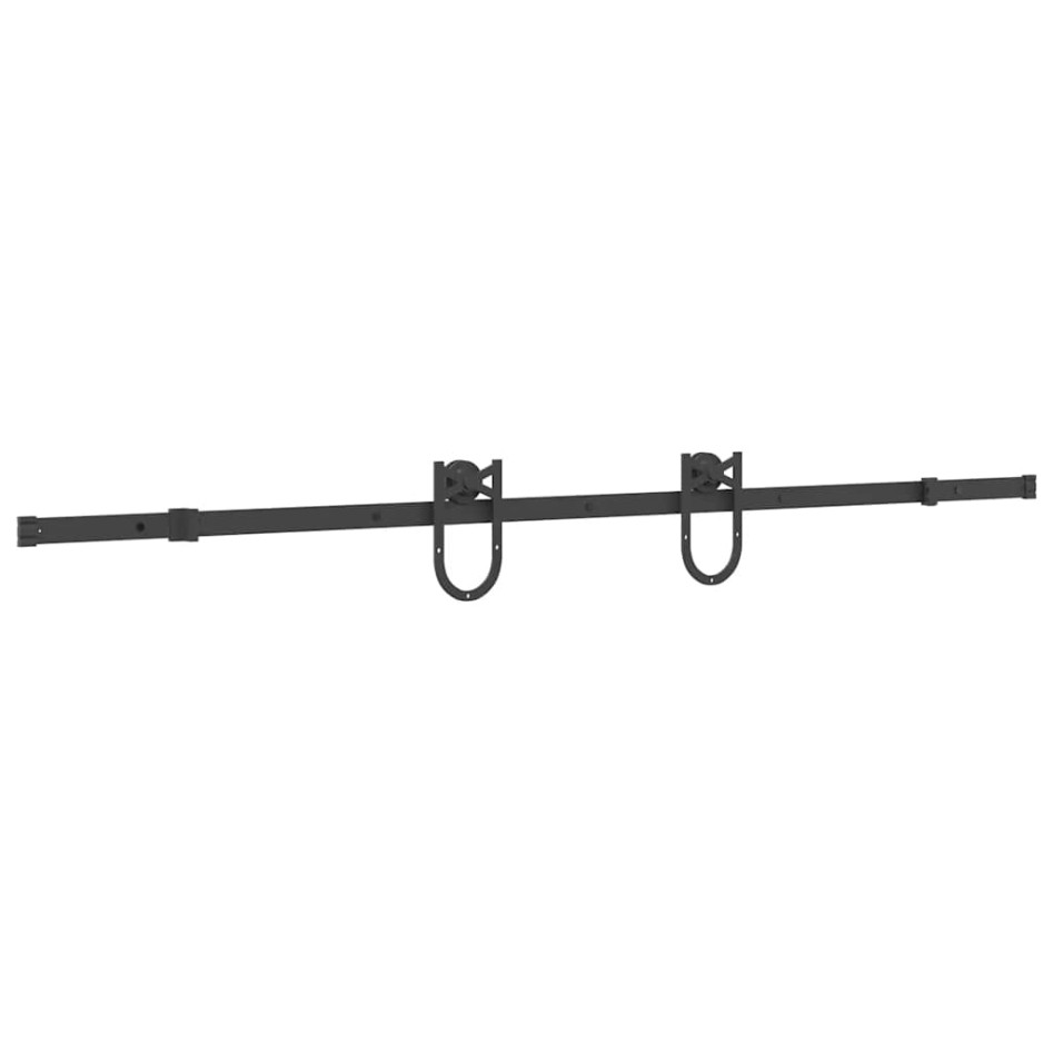 Kit de herrajes para puertas correderas acero negro 200