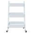 Carrito de almacenaje 3 niveles acero blanco 42x41,5x77