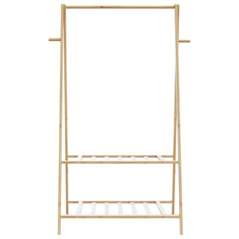 Perchero con estantes bambú 96x45,5x150,5