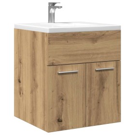 Mueble de lavabo de baño madera roble artisan 41x38,5x46