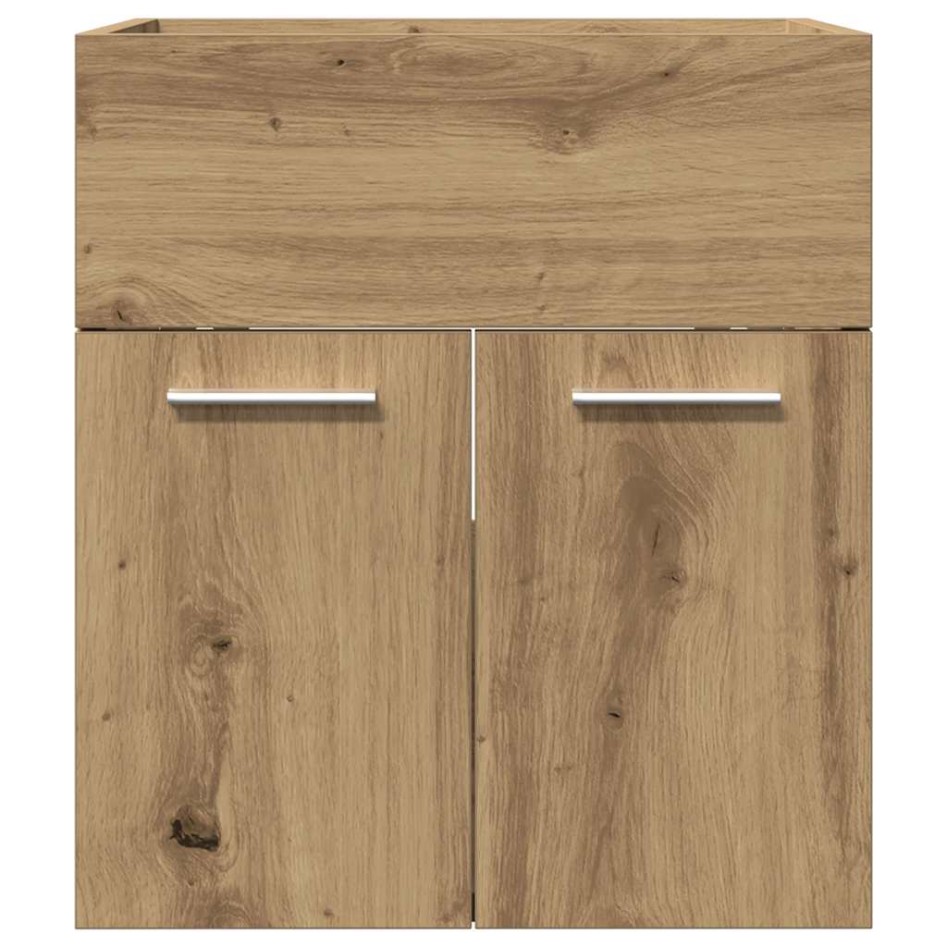 Mueble de lavabo de baño madera roble artisan 41x38,5x46