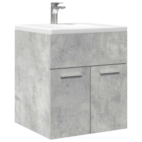 Mueble de lavabo madera ingeniería gris hormigón 41x38,5x46