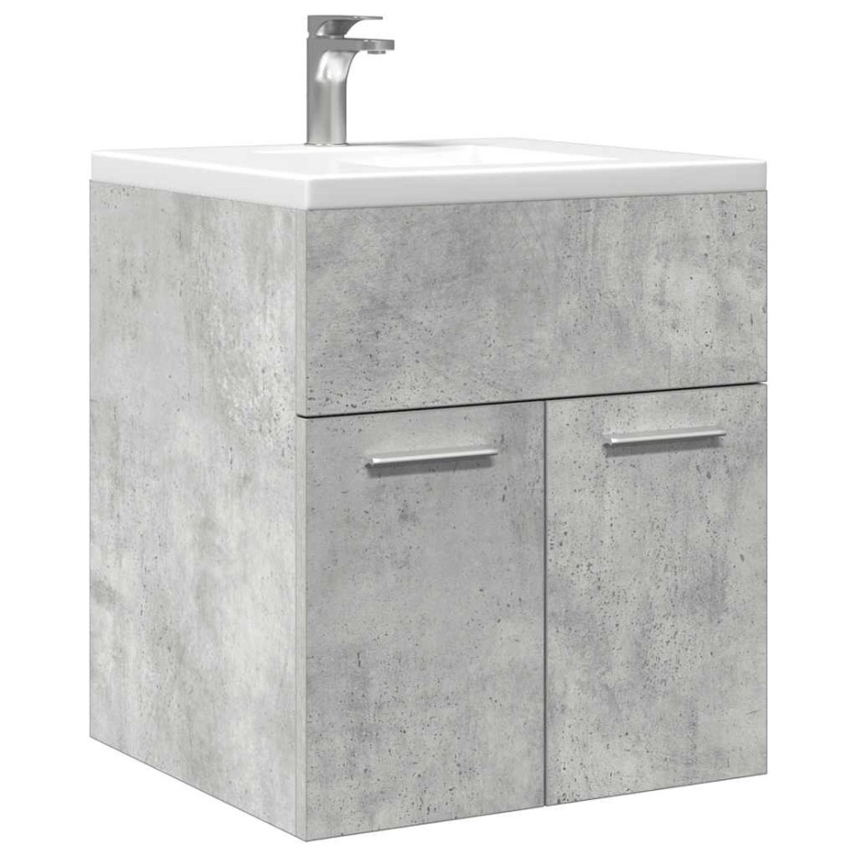 Mueble de lavabo madera ingeniería gris hormigón 41x38,5x46