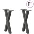 Patas para mesa de centro en forma de X 2 uds antracita
